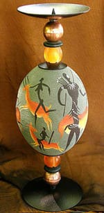 Mary_Cameron2 Toi-!kwiten ostrich egg candlestick