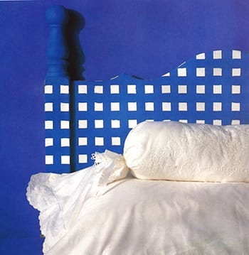 Blue headboard