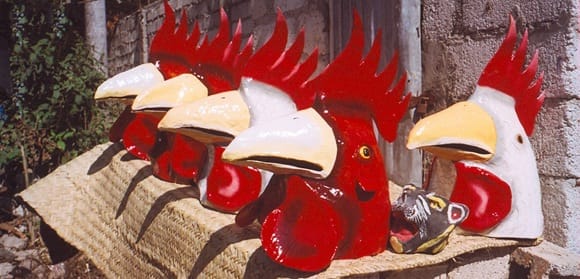 Paper Mache Roosters