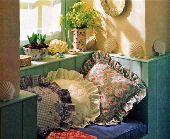 Piped & frilled cushion group