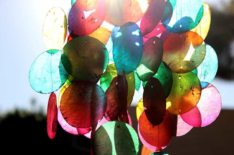 colorful chime mobiles art